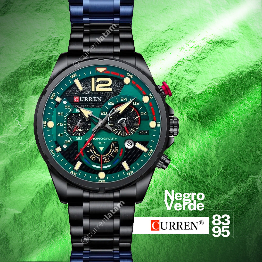 CURREN 8395 NEGRO/VERDE