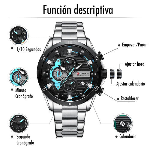 Curren 8402 plateado