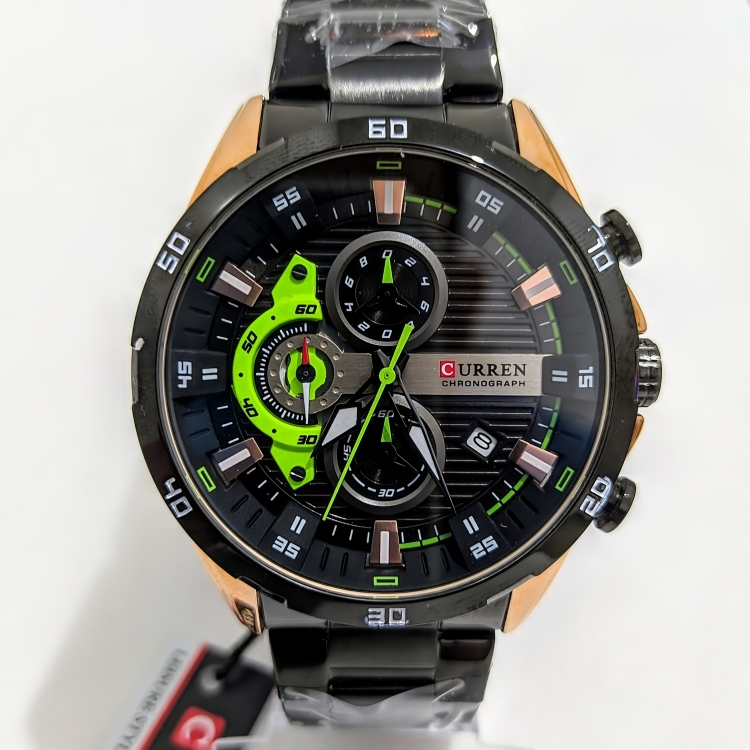 Curren 8402 Negro Dorado