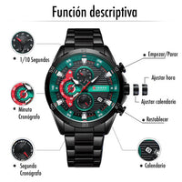 Curren 8402 Negro Verde