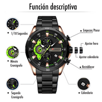 Curren 8402 Negro Dorado