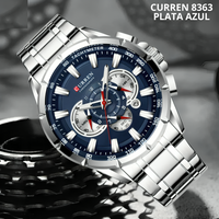 CURREN 8363 Plata Azul