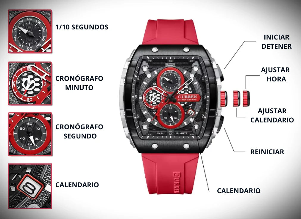 Curren 8442 Rojo