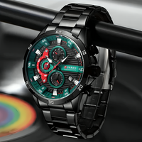 Curren 8402 Negro Verde