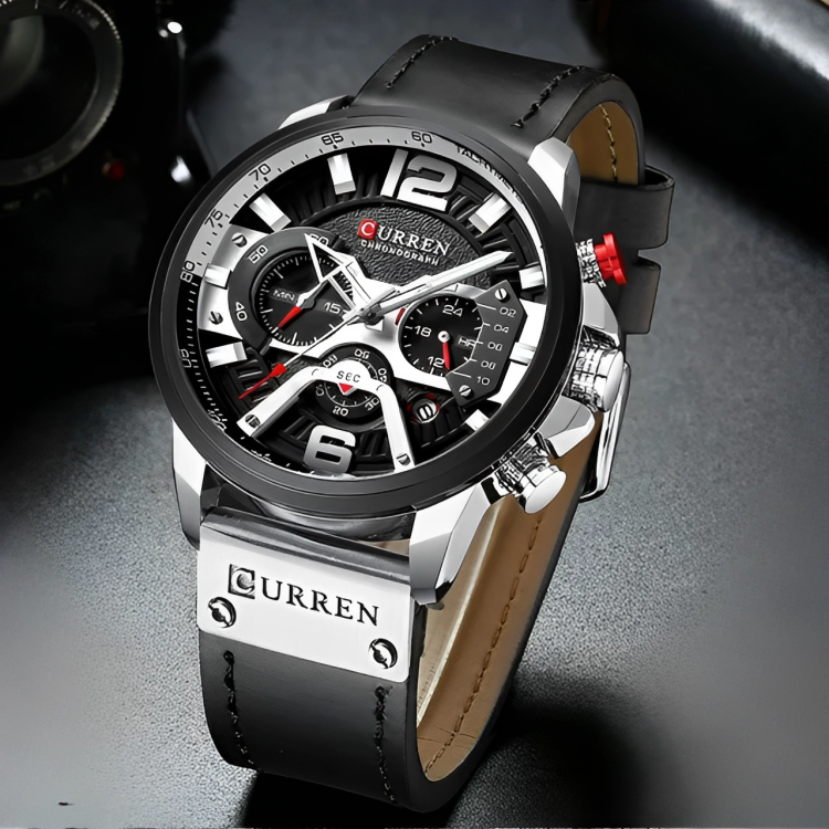 CURREN 8329 NEGRO/PLATA