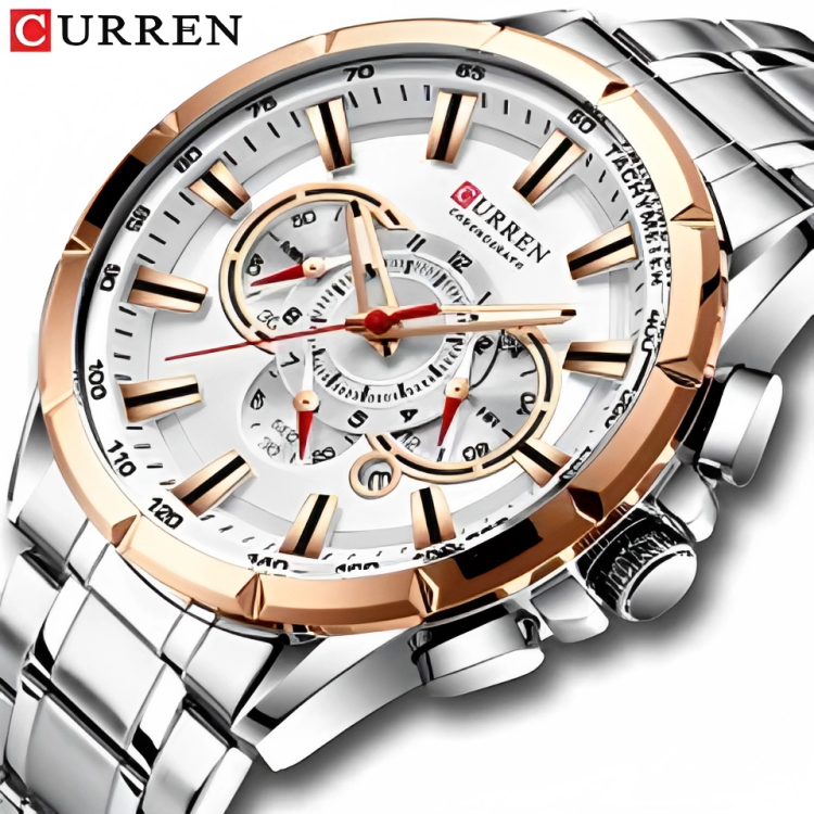 CURREN 8363 PLATA/BLANCO